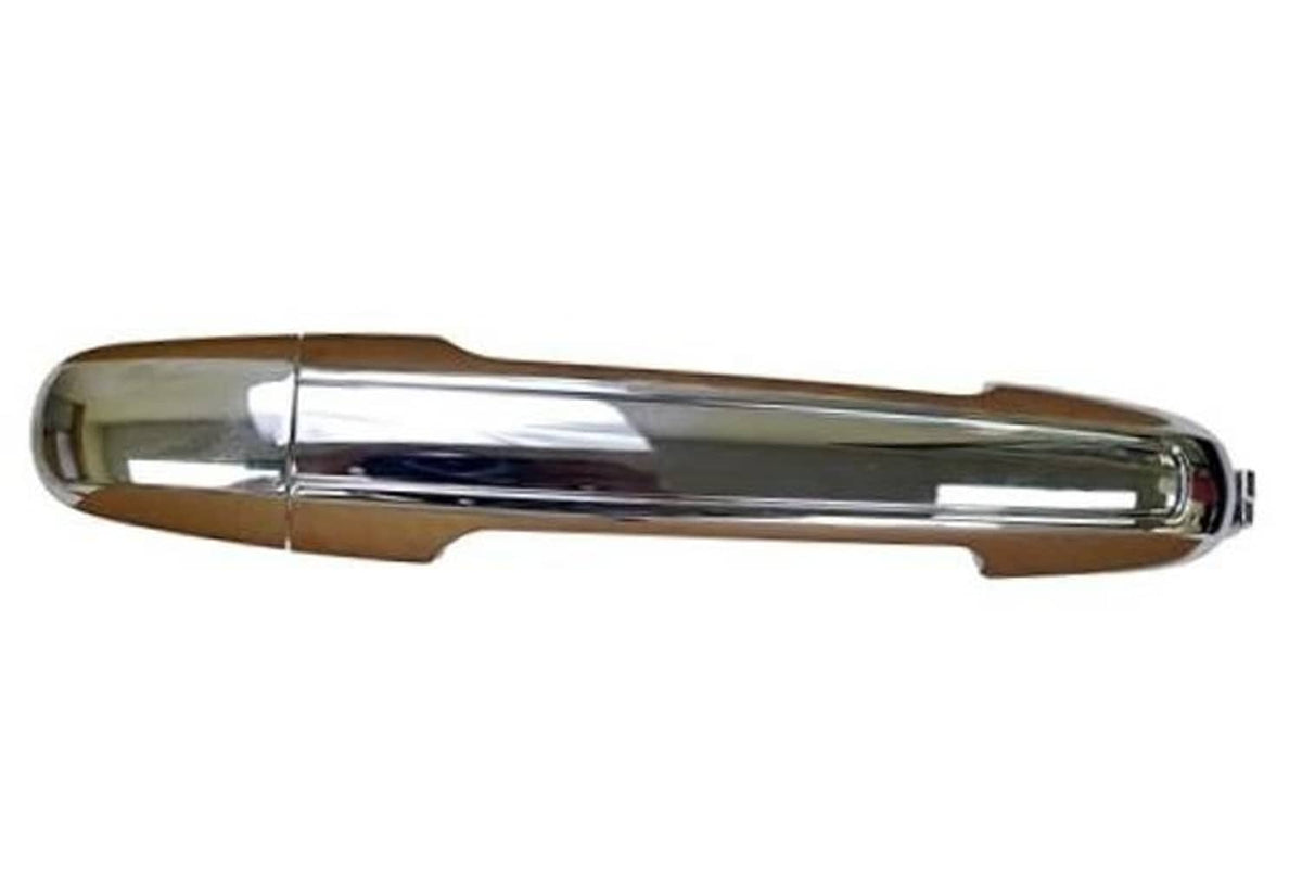 Chrome exterior right-side door handle with sleek curved lever