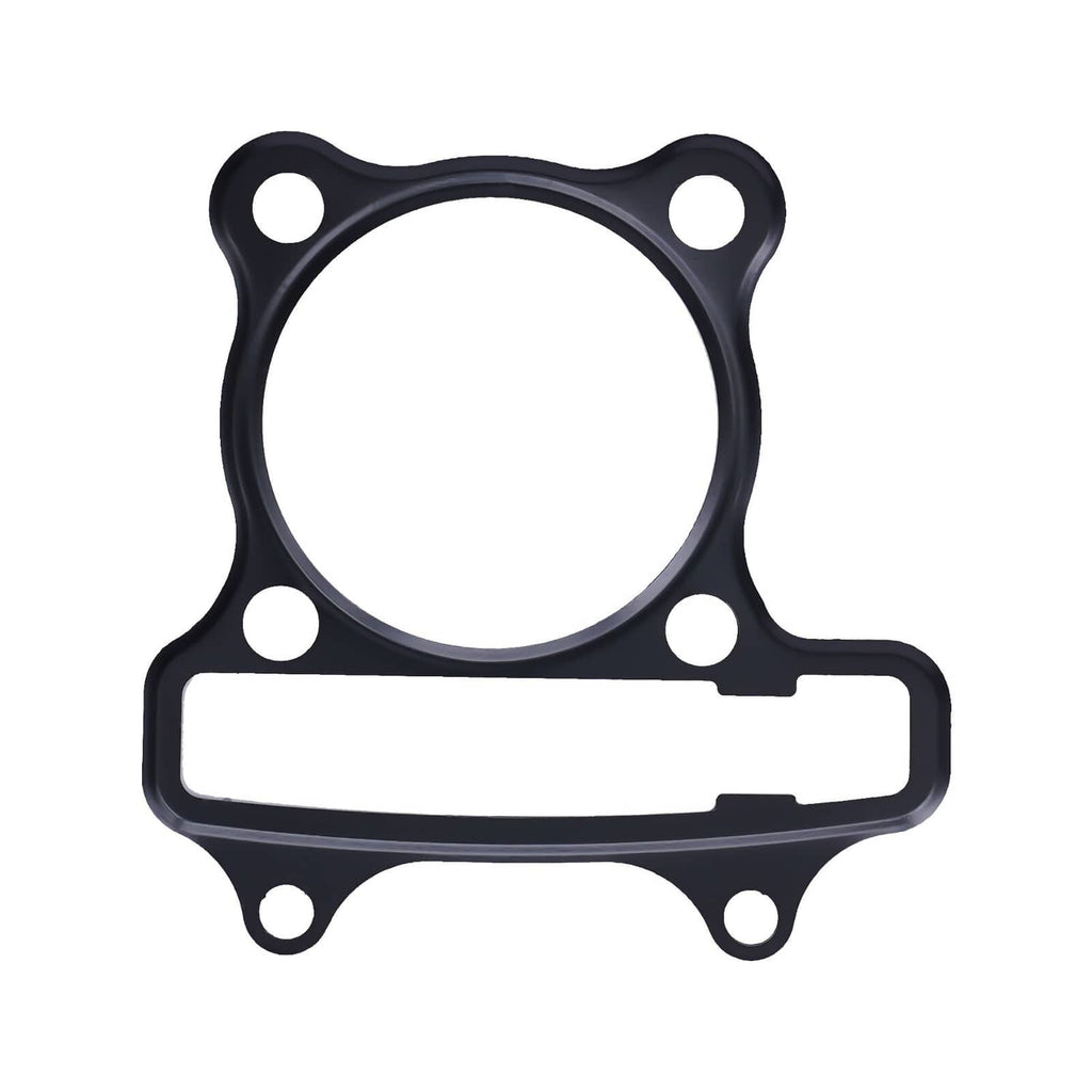 Cylinder gasket set: single large black gasket with mounting holes and cutout channel
