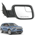 Black right-side door mirror with clear convex glass and mounting bracket