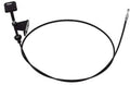 Hood release cable assembly with black cable loop and quick-connect ends