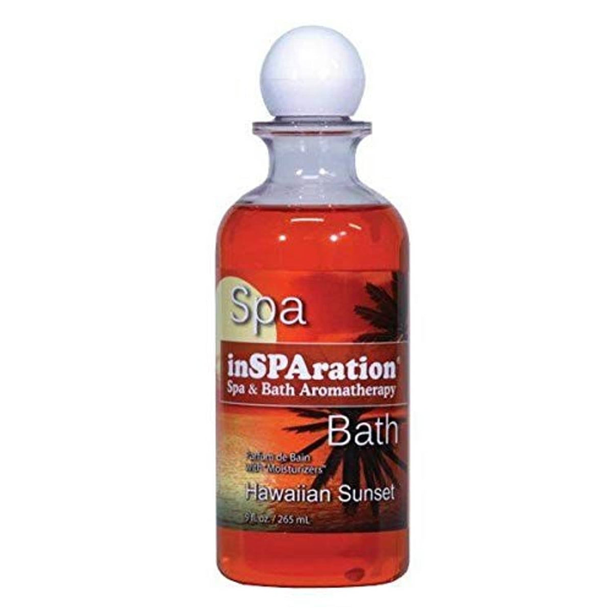 inSPAration spa aromatherapy water treatment bottle, Hawaiian Sunset scent, red liquid
