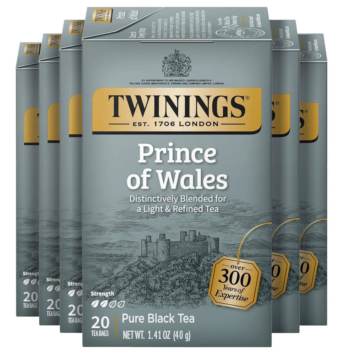 Twinings Prince of Wales black tea bag multipack, 20 bags (300 cups)