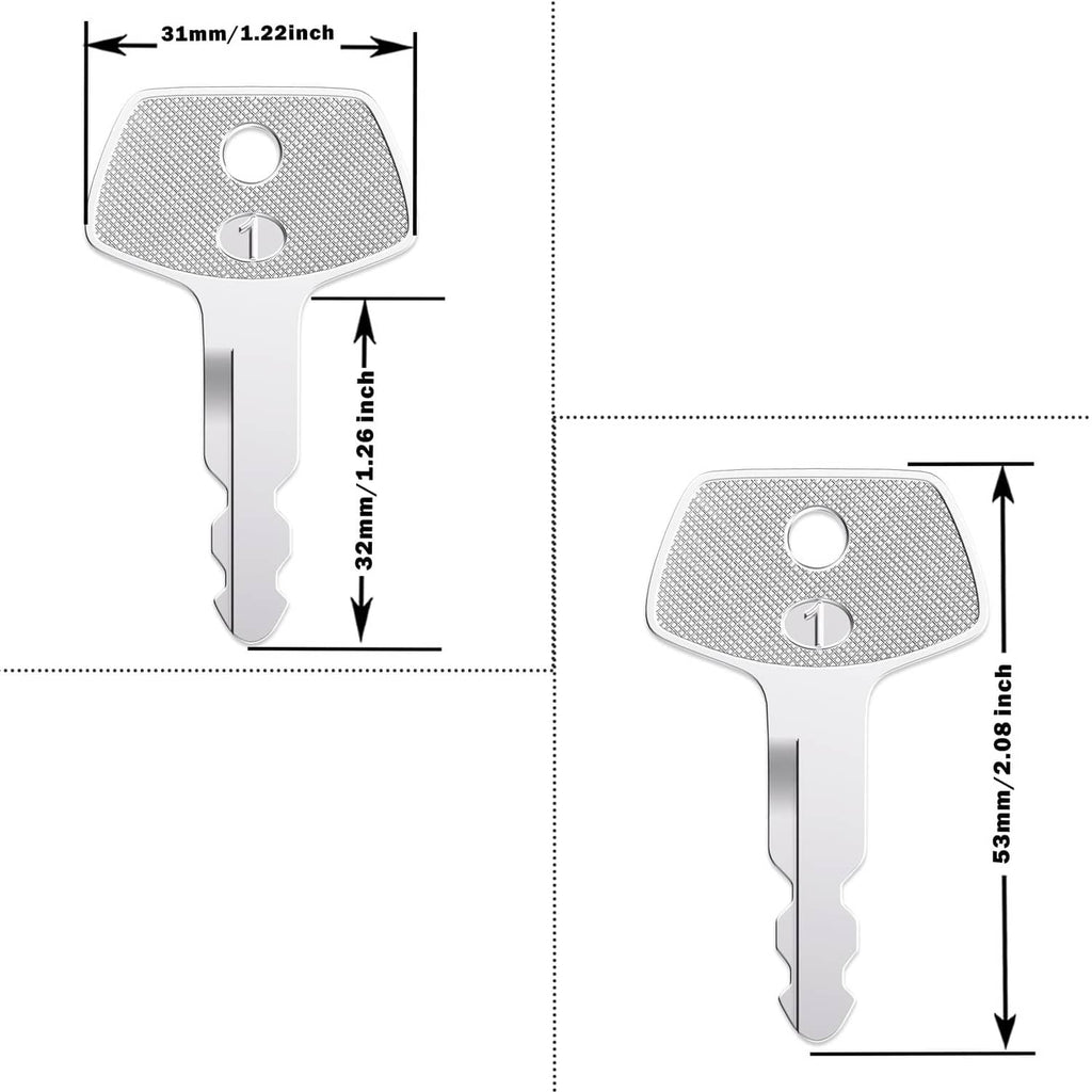 Silver ignition key with textured head, numbered emblem, and cut blade teeth