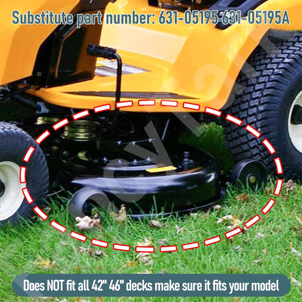 Black mulch plug cover installed on mower deck opening