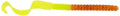 Berkley Powerbait chartreuse soft plastic power worm, orange segmented body