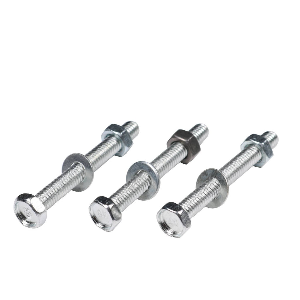 Flywheel puller bolts with wide flange heads and threaded shafts
