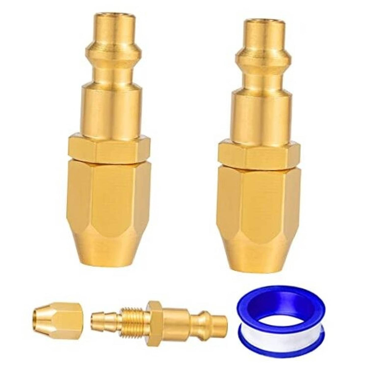 Solid brass pneumatic barb fitting, 1/4 in NPT male thread, barbed hose connector