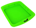 Green silicone deep dish tray cake pan, square, TitanOwl logo