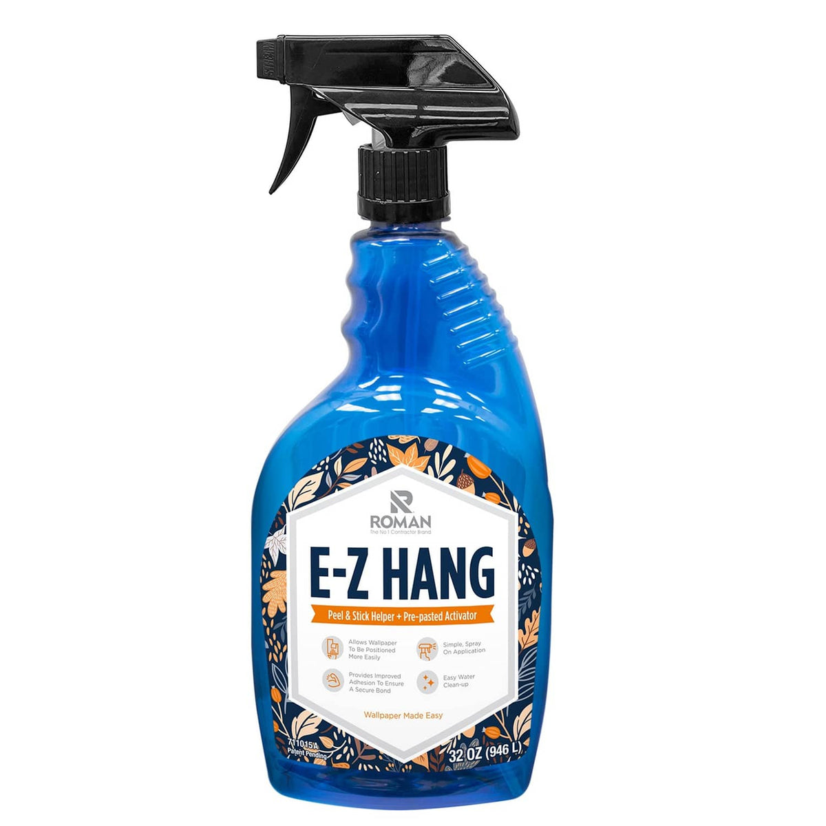 Clear E-Z Hang peel and stick wallpaper helper spray bottle with trigger