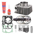 Cylinder piston gasket kit with cylinder head, piston, rings, gaskets, and camshaft