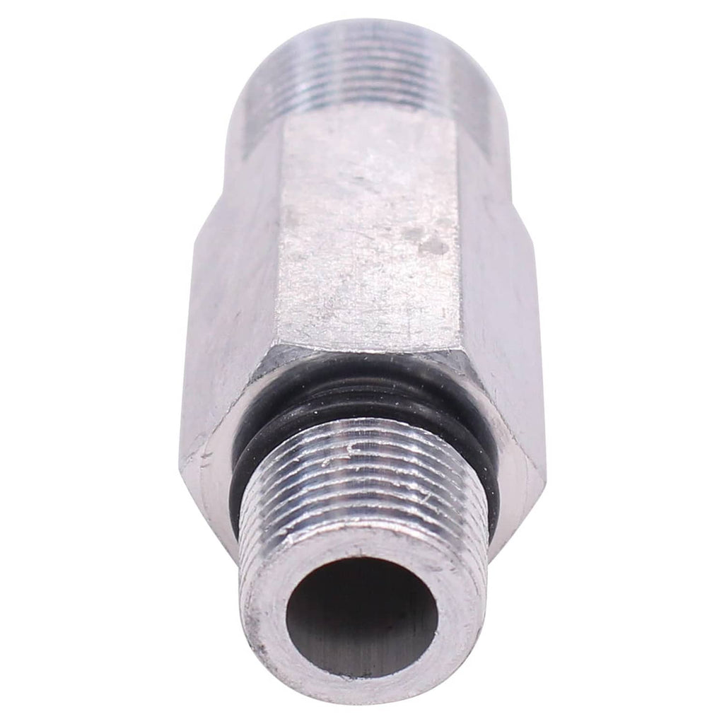Pressure washer threaded connector with hex head and black O-ring seal