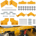 Yellow hydro transmission brackets kit with bolts, washers, and mounting hardware