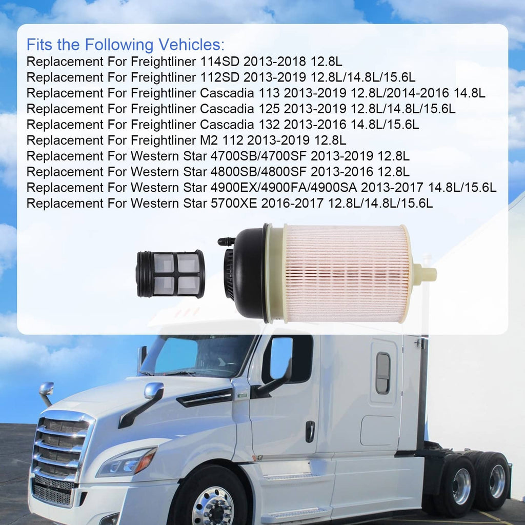 Fuel filter and fuel filter cartridge kit with mounting pieces