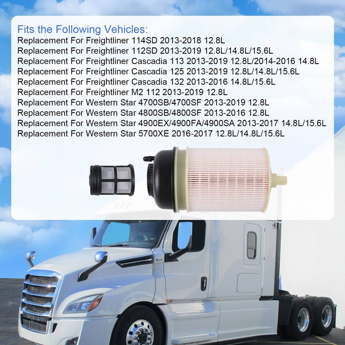 Fuel filter and fuel filter cartridge kit with mounting pieces