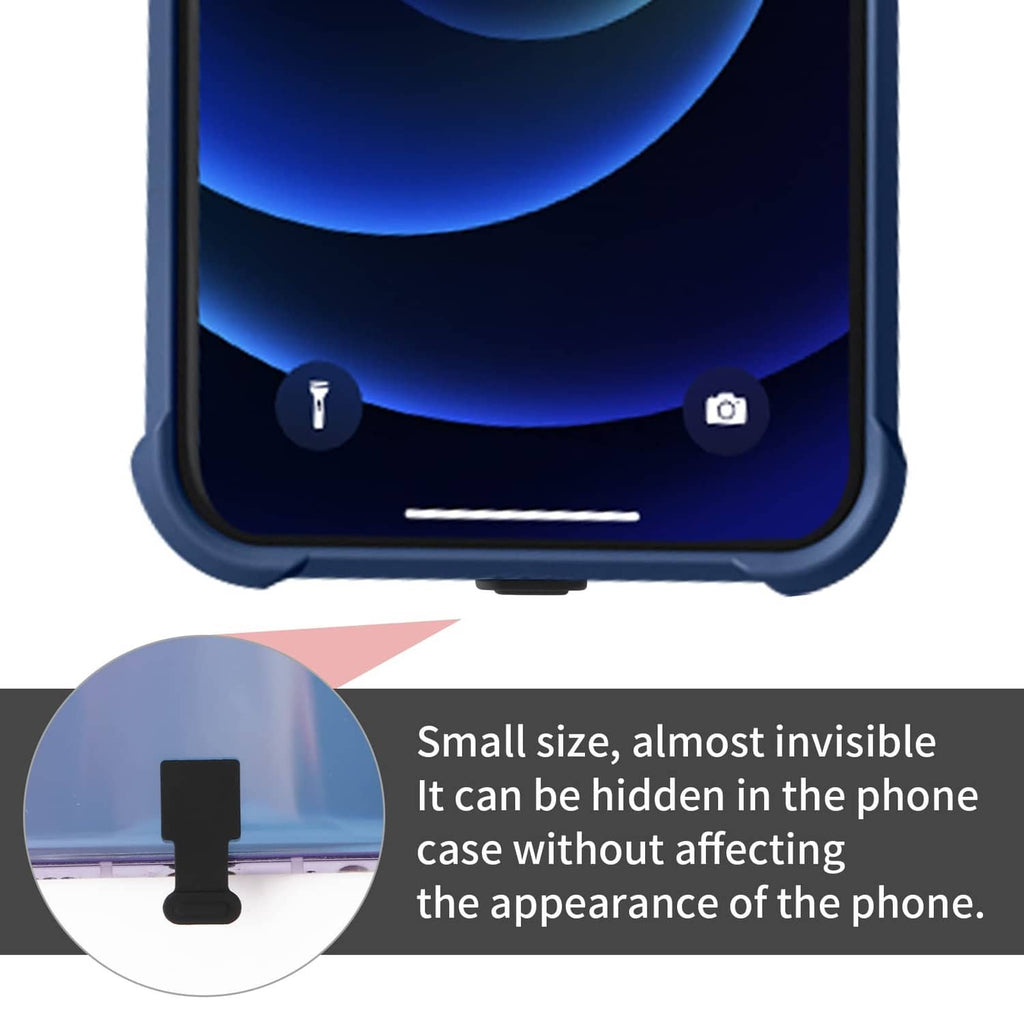 USB-C dust plug cap, small black insert on phone case port area