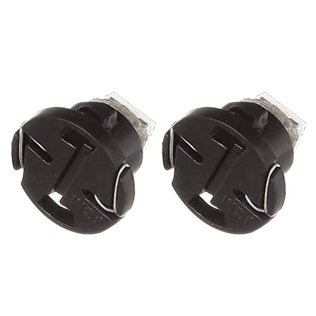 Back view of two black neo-wedge LED bulbs showing connector housing