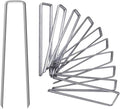 Galvanized garden landscape staples, steel U-shaped stakes for securing outdoor materials