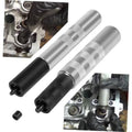 Valve spring tool kit: two silver cylinders with black tips, plus small bushing