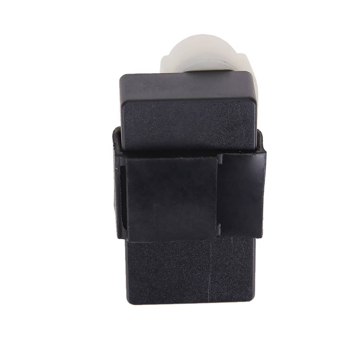 Black CDI ignition module with plastic housing and connector tabs