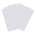Vinyl siding repair patches, light gray rectangular sheets, overlapping pack