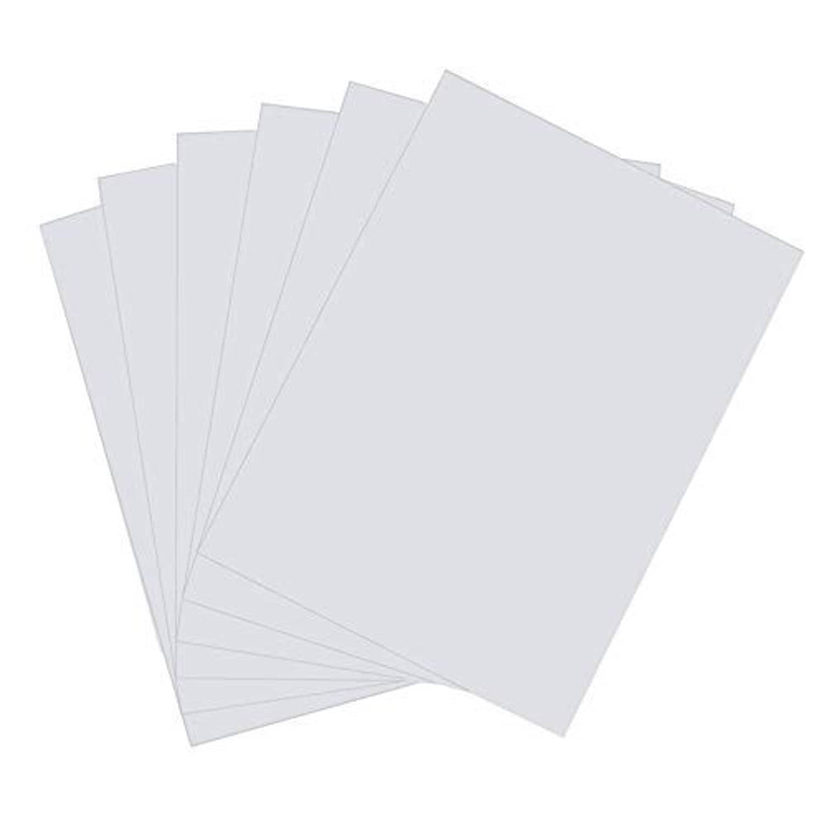 Vinyl siding repair patches, light gray rectangular sheets, overlapping pack