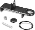 By-pass valve kit with black mounting bracket, spring, O-ring, hose loop, and adapter