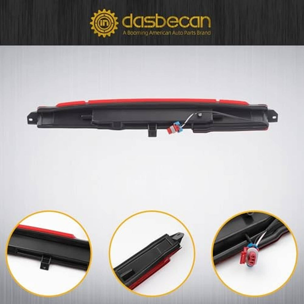 Brake light assembly underside with black housing and wiring connector