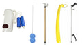 Hip and knee recovery kit with sock aid and dressing reach tools set