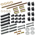Rear A-arm bushing shaft bolt kit with black bushings and gold-plated steel sleeves