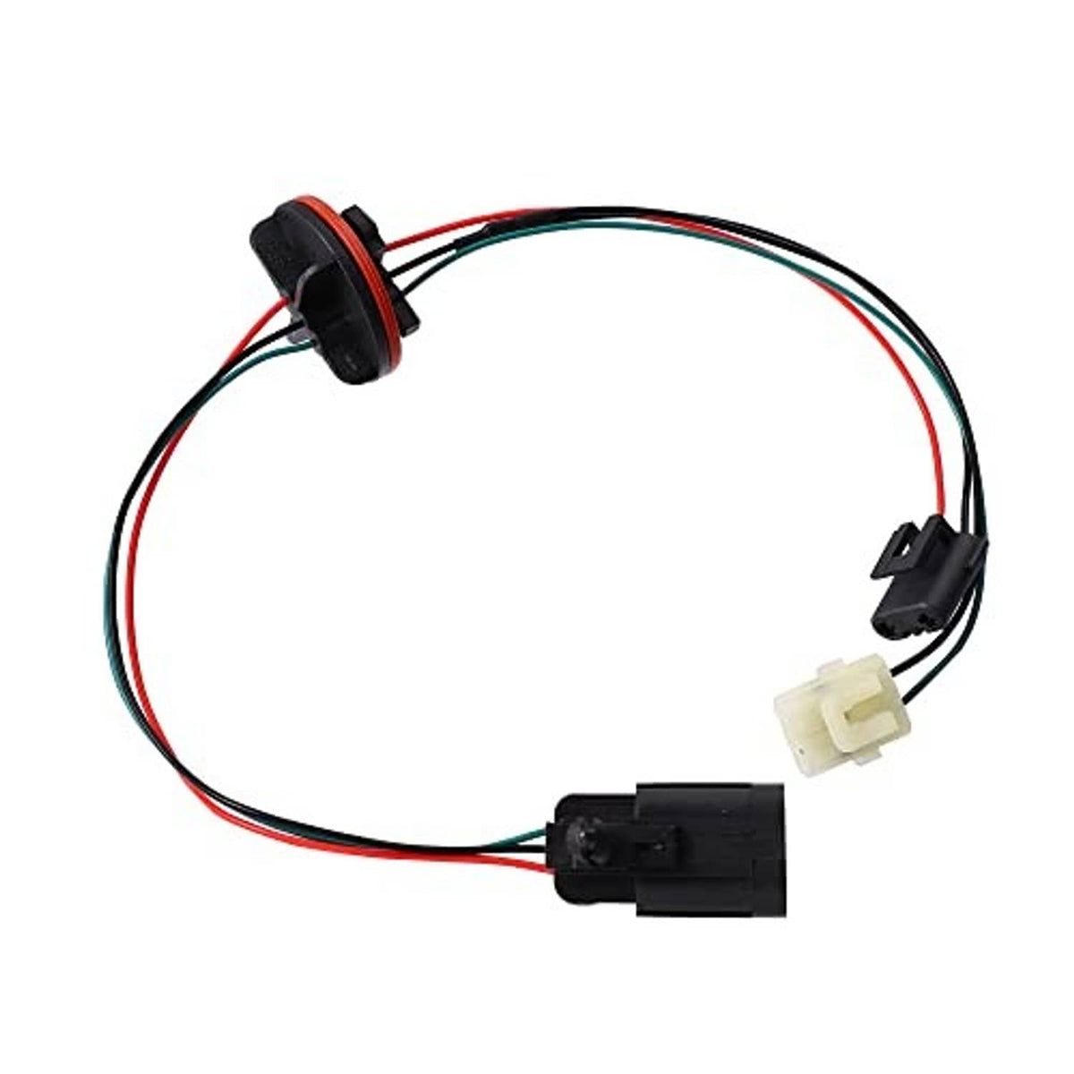 Headlight wiring harness with multi-connector sockets and colored wire leads