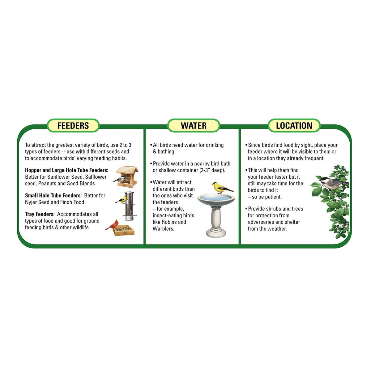 Wild bird seed feeder setup with Wagner's deluxe blend bag and filled seed container
