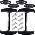 Omoojee black kayak carry handles with straps and mounting screws, 4-pack set