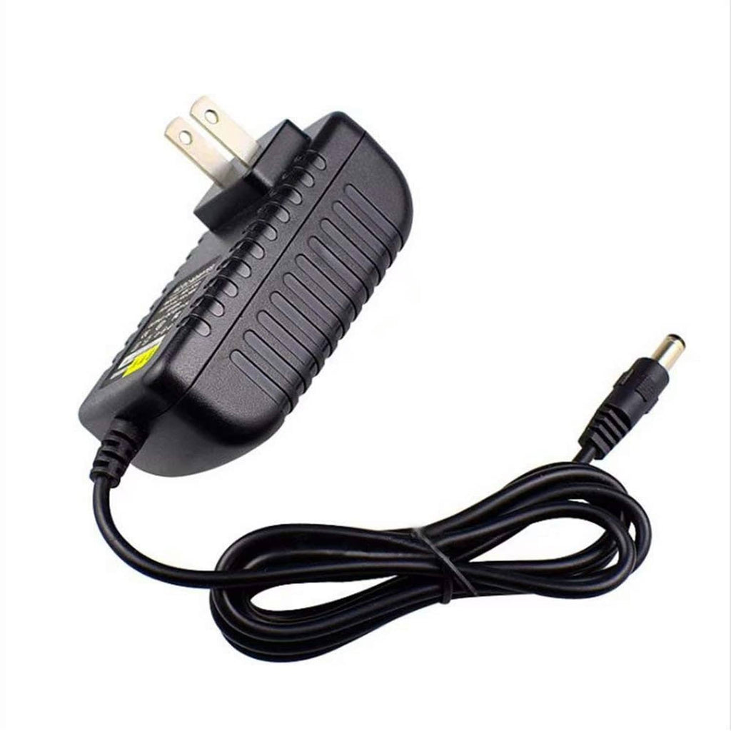 Black 18V drill charger AC adapter with US two-prong plug, DC barrel connector
