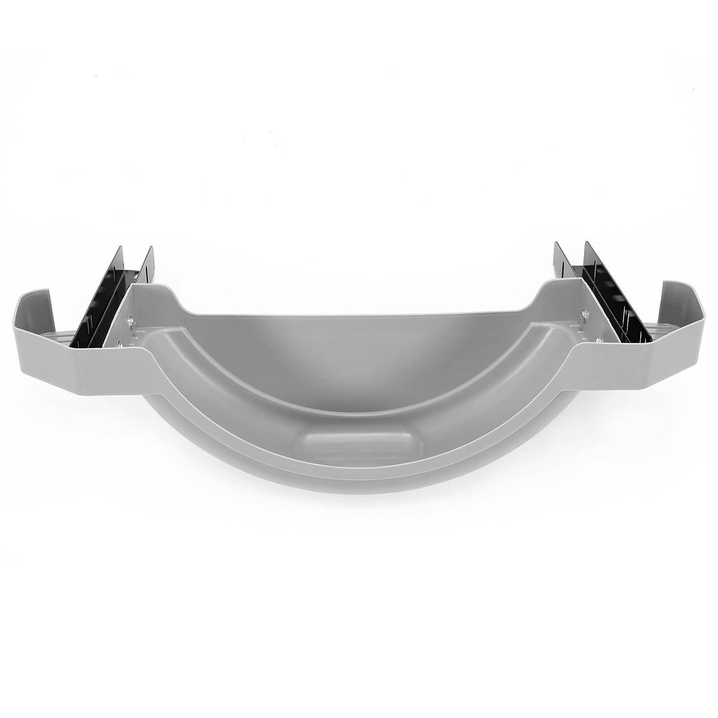 Gray boat trailer fender set with step platforms and black mounting brackets