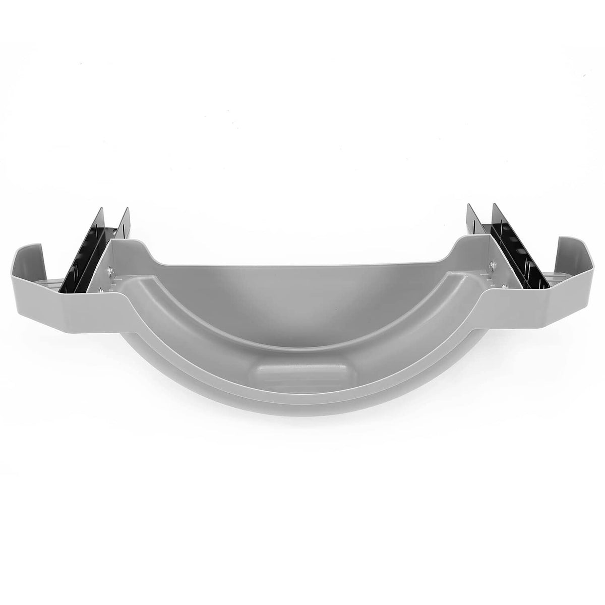 Gray boat trailer fender set with step platforms and black mounting brackets