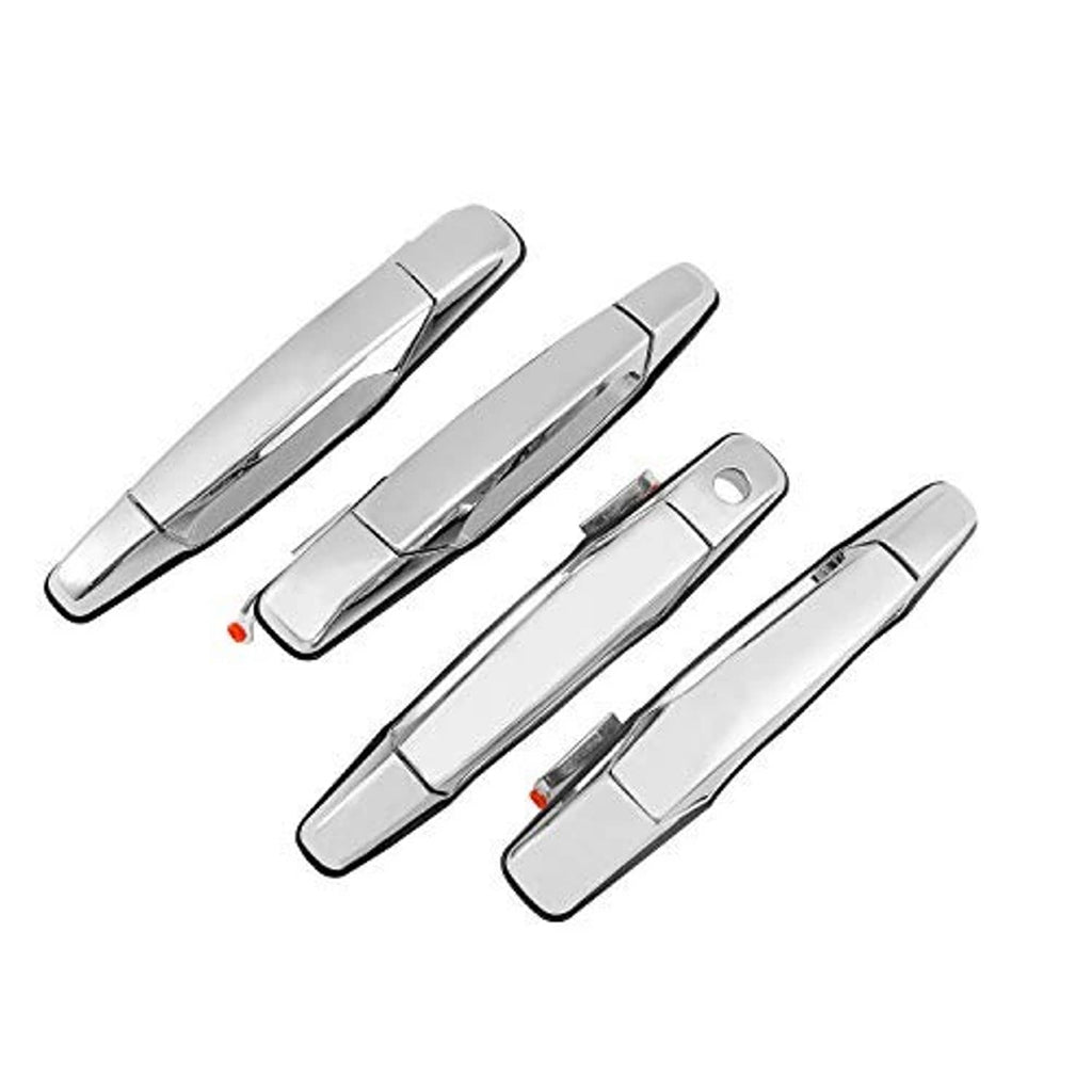 Set of four chrome exterior door handles with mounting posts