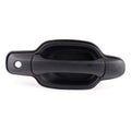 Exterior door handle, dark gray/black with oval recess and side mounting hole