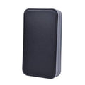 Black hard CD case with smooth protective shell, compact rectangular design.