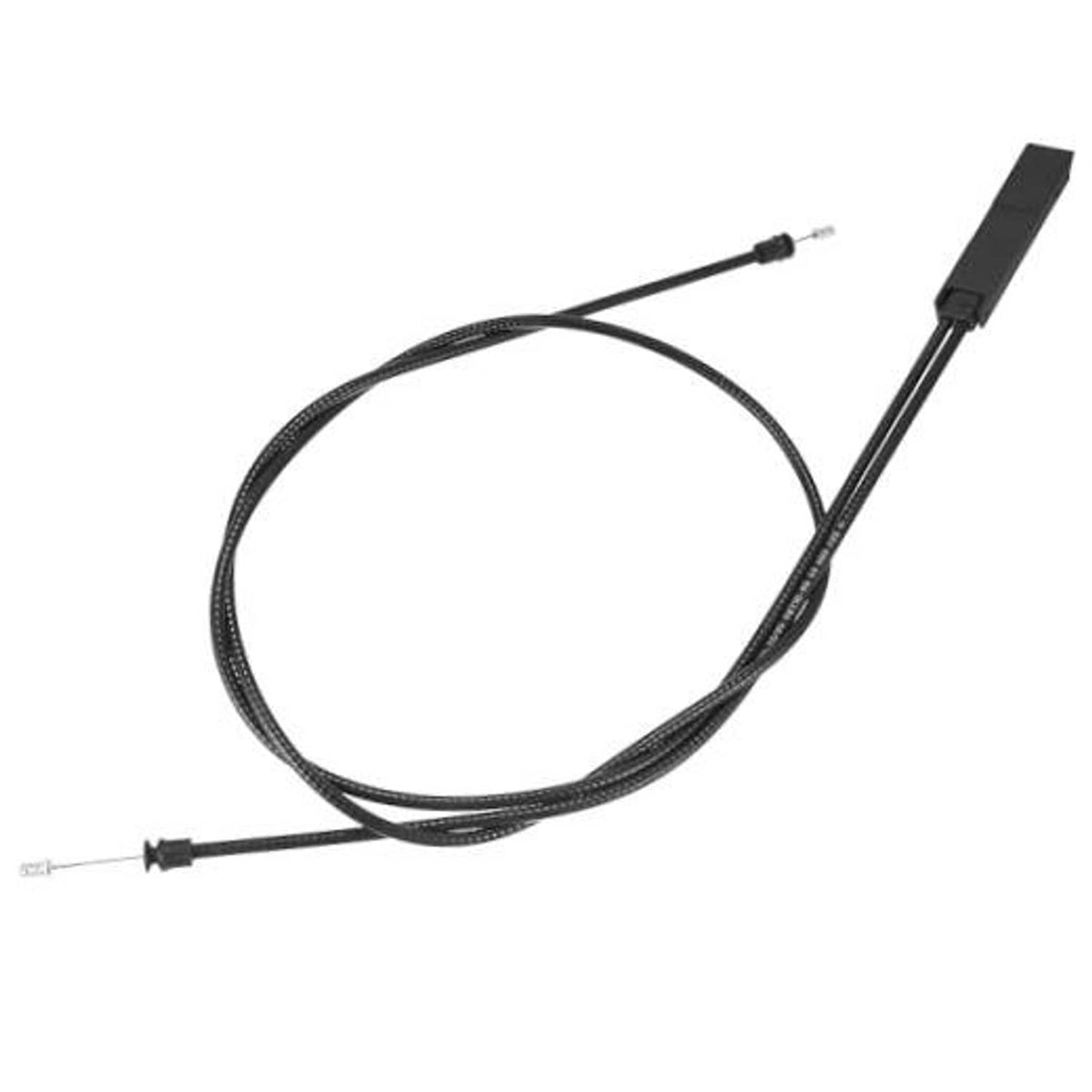 Black hood release cable with braided wire and latch lever