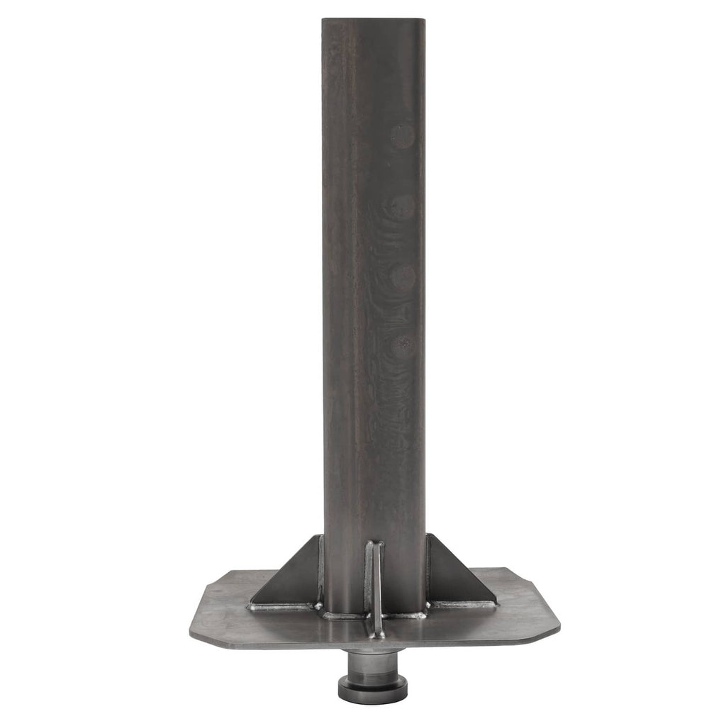 Heavy-duty trailer coupler adapter inner part with tall steel post and square base