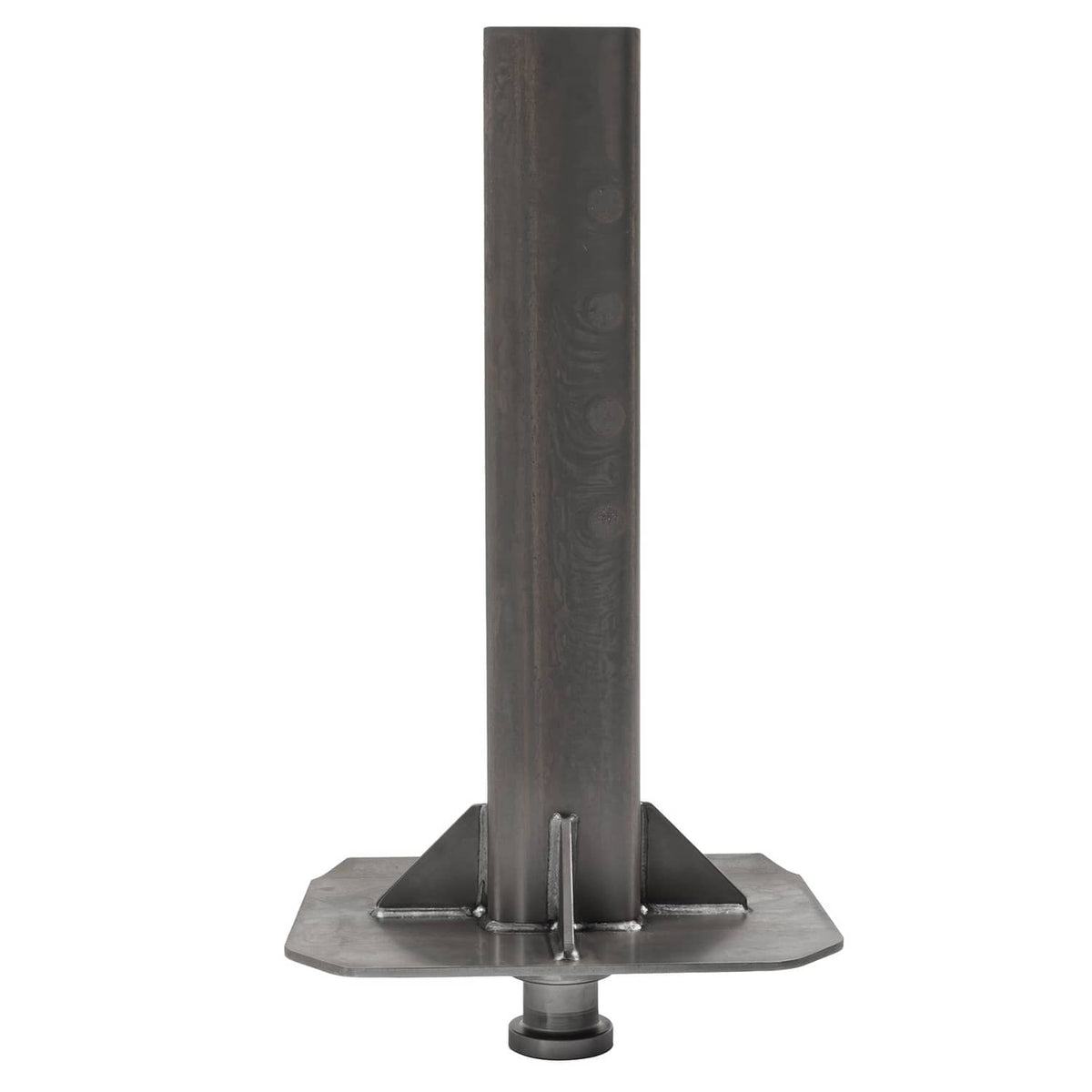 Heavy-duty trailer coupler adapter inner part with tall steel post and square base