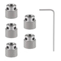 Stainless steel 36-tooth extruder drive gear set of four with mounting holes