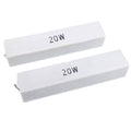 Axial ceramic cement power resistors, light gray, marked 20W, with leads (2-pack)