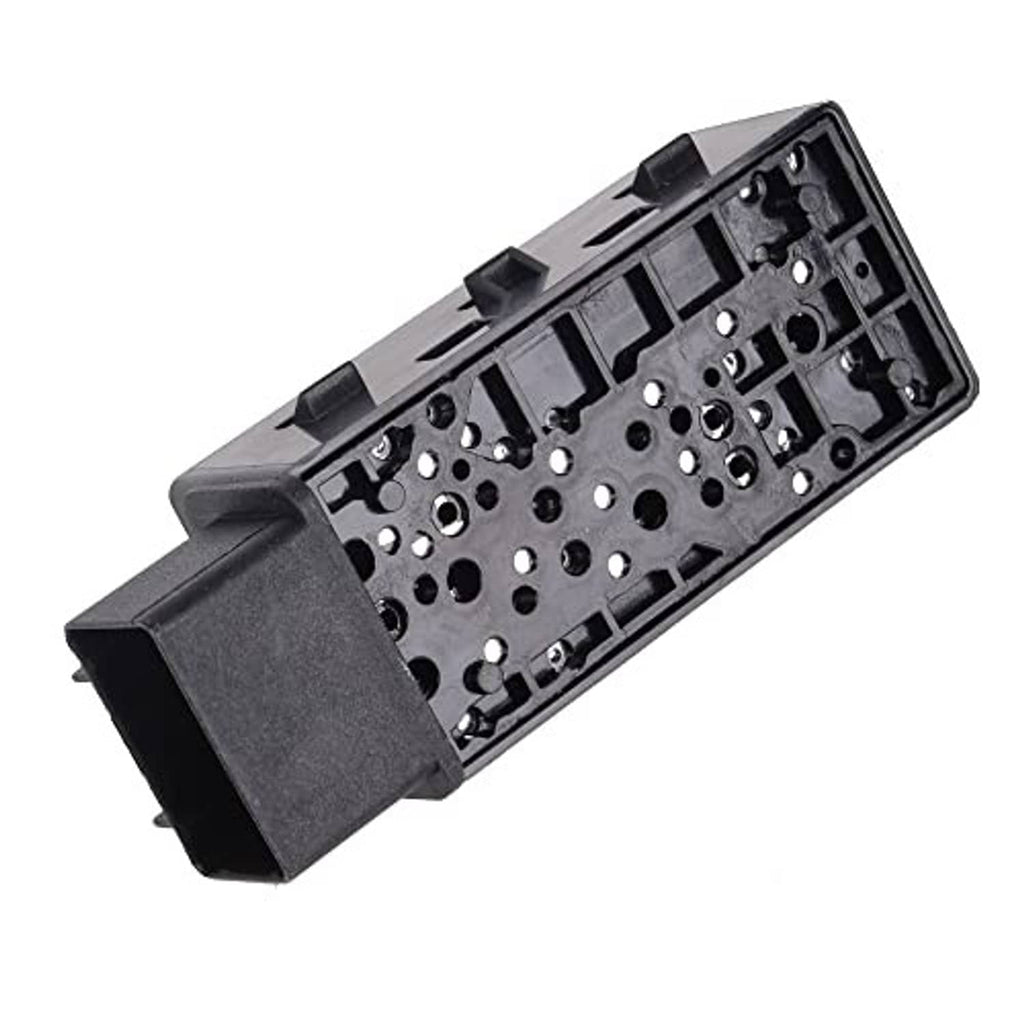 6-way power seat adjustment switch back panel with exposed metal contacts