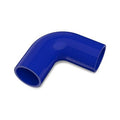 90-degree silicone hose elbow coupler, blue, 2.25 in ID