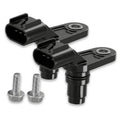 Two black camshaft position sensor connectors with mounting screws, 2-piece kit