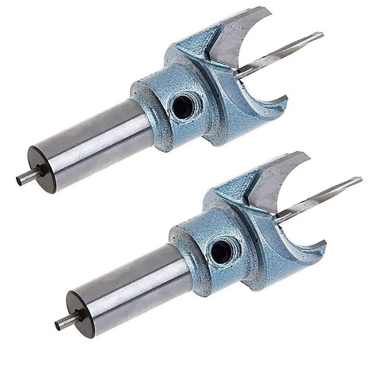 Wooden bead hole cutter router bit, 2-piece set with center drill tip