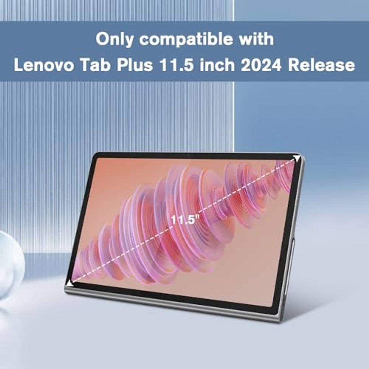 Tempered glass screen protector for Lenovo Tab Plus 11.5-inch 2024, easy to apply