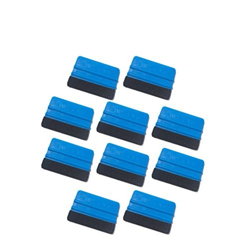 3M blue felt squeegee applicators with dark foam felt edge, 10-pack