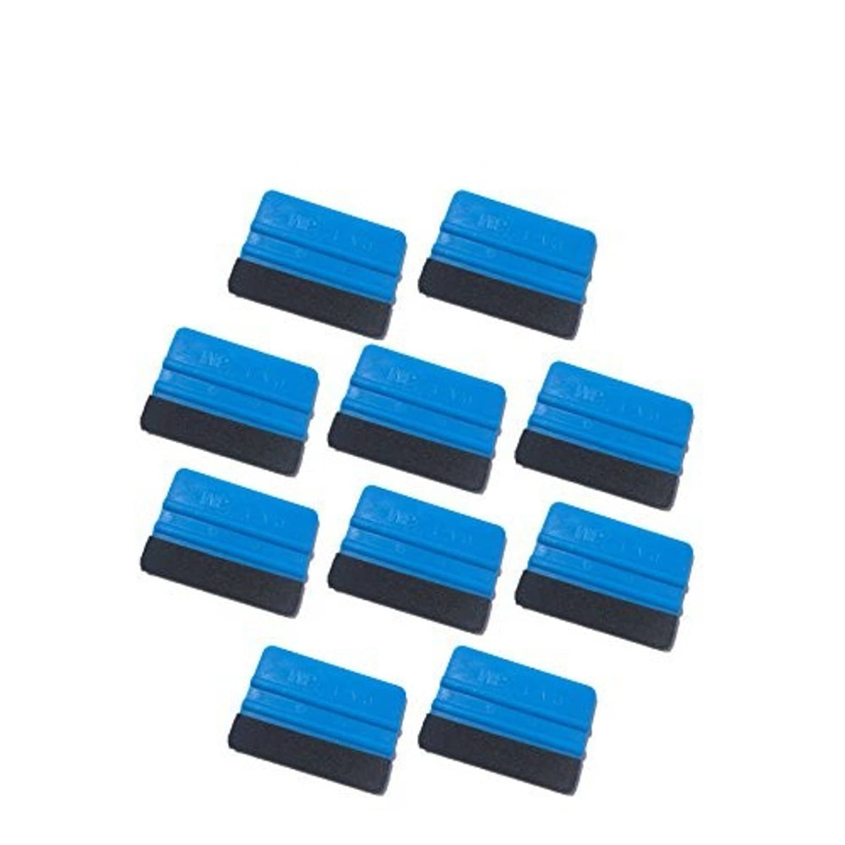 3M blue felt squeegee applicators with dark foam felt edge, 10-pack